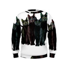 Cats Kids  Sweatshirt by Valentinaart