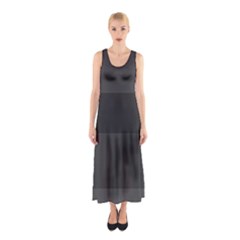 Gray And Black Thick Stripes Sleeveless Maxi Dress by digitaldivadesigns