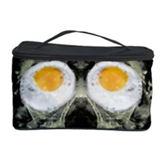 Skull With Fried Egg Eyes Cosmetic Storage Case by dflcprints