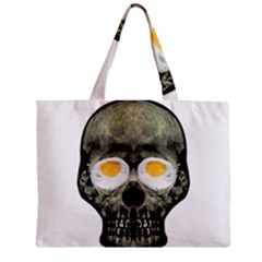 Skull With Fried Egg Eyes Zipper Mini Tote Bag by dflcprints