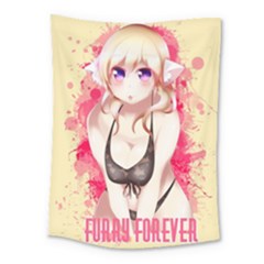 Blonde Hair Bikini Furry Girl Medium Tapestry by Catifornia