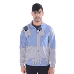 Grumpy Persian Cat Llama Wind Breaker (men) by Catifornia