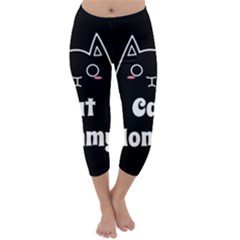 Love My Cat Mommy Capri Winter Leggings  by Catifornia