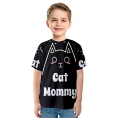 Love My Cat Mommy Kids  Sport Mesh Tee