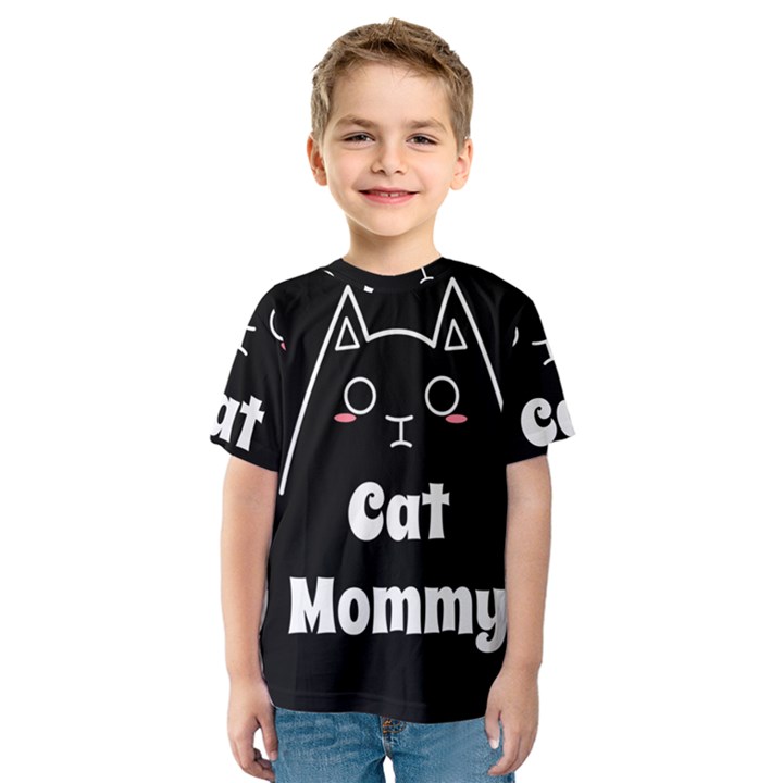 Love My Cat Mommy Kids  Sport Mesh Tee