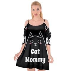 Love My Cat Mommy Cutout Spaghetti Strap Chiffon Dress by Catifornia