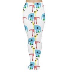 Animals Elephants Giraffes Bird Cranes Swan Women s Tights by Mariart