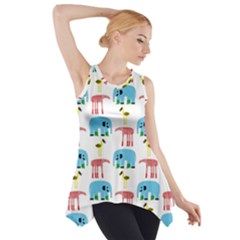 Animals Elephants Giraffes Bird Cranes Swan Side Drop Tank Tunic by Mariart