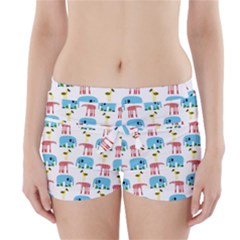 Animals Elephants Giraffes Bird Cranes Swan Boyleg Bikini Wrap Bottoms by Mariart