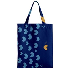 Blue Fish Sea Beach Swim Yellow Predator Water Zipper Classic Tote Bag by Mariart