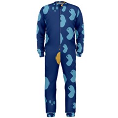 Blue Fish Sea Beach Swim Yellow Predator Water Onepiece Jumpsuit (men)  by Mariart