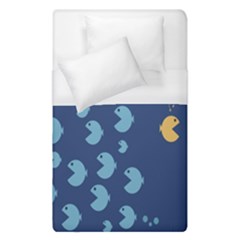 Blue Fish Sea Beach Swim Yellow Predator Water Duvet Cover (single Size) by Mariart