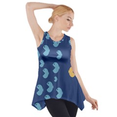 Blue Fish Sea Beach Swim Yellow Predator Water Side Drop Tank Tunic by Mariart