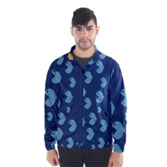 Blue Fish Sea Beach Swim Yellow Predator Water Wind Breaker (men) by Mariart