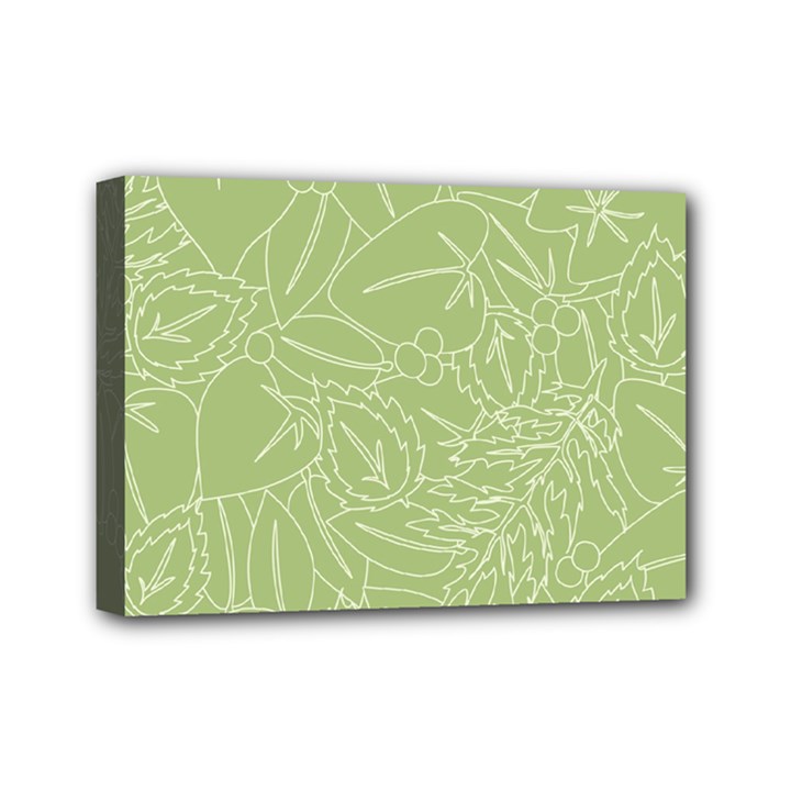 Blender Greenery Leaf Green Mini Canvas 7  x 5 