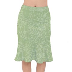 Blender Greenery Leaf Green Mermaid Skirt