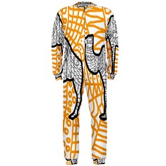 Animals Camel Animals Deserts Yellow Onepiece Jumpsuit (men)  by Mariart