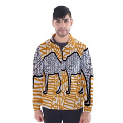 Animals Camel Animals Deserts Yellow Wind Breaker (men) by Mariart