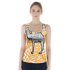 Animals Camel Animals Deserts Yellow Racer Back Sports Top by Mariart