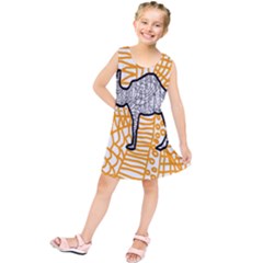 Animals Camel Animals Deserts Yellow Kids  Tunic Dress by Mariart