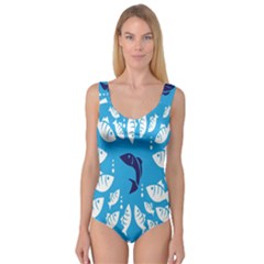 Blue Fish Tuna Sea Beach Swim White Predator Water Princess Tank Leotard  by Mariart