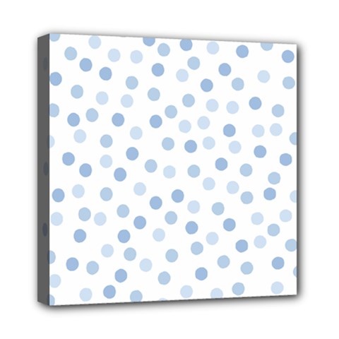 Bubble Balloon Circle Polka Blue Mini Canvas 8  X 8  by Mariart