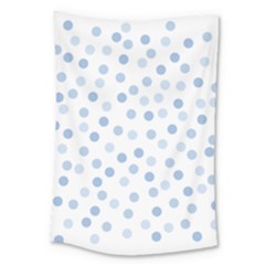 Bubble Balloon Circle Polka Blue Large Tapestry by Mariart