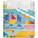 Boats Ship Sea Beach Duvet Cover Double Side (California King Size) View1