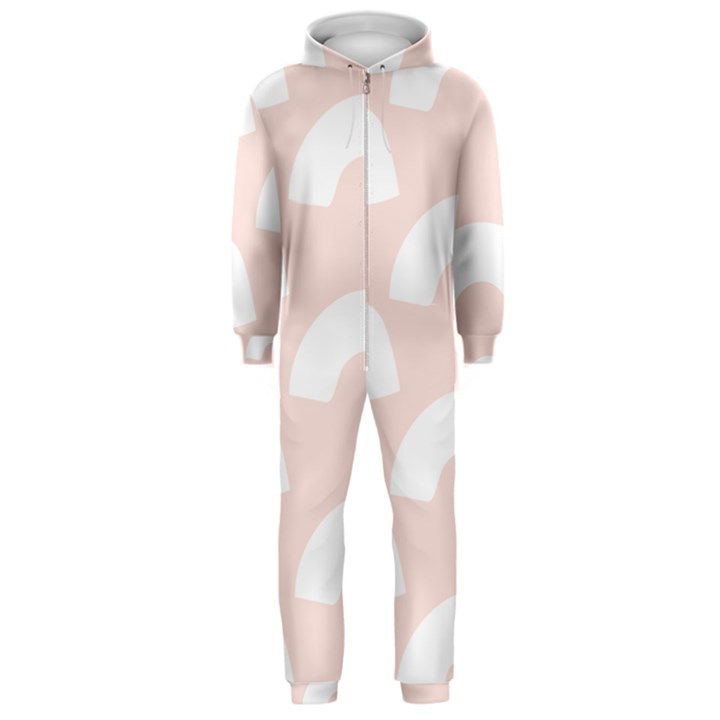 Donut Rainbows Beans Pink Hooded Jumpsuit (Men) 