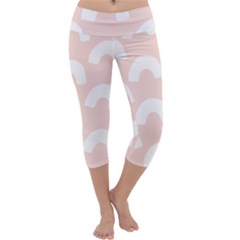 Donut Rainbows Beans Pink Capri Yoga Leggings