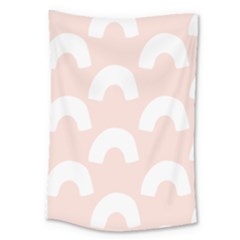 Donut Rainbows Beans Pink Large Tapestry by Mariart