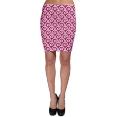 Botanical Gardens Sunflower Red White Circle Bodycon Skirt by Mariart