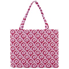 Botanical Gardens Sunflower Red White Circle Mini Tote Bag by Mariart