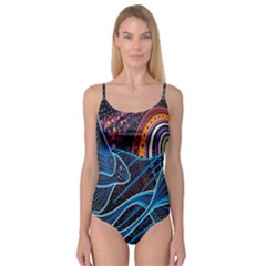 Fish Out Of Water Monster Space Rainbow Circle Polka Line Wave Chevron Star Camisole Leotard  by Mariart