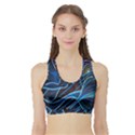 Fish Out Of Water Monster Space Rainbow Circle Polka Line Wave Chevron Star Sports Bra with Border View1