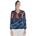 Fish Out Of Water Monster Space Rainbow Circle Polka Line Wave Chevron Star Wind Breaker (Women) View1