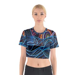 Fish Out Of Water Monster Space Rainbow Circle Polka Line Wave Chevron Star Cotton Crop Top by Mariart