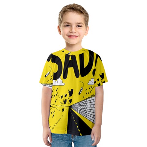 Have Meant  Tech Science Future Sad Yellow Street Kids  Sport Mesh Tee by Mariart