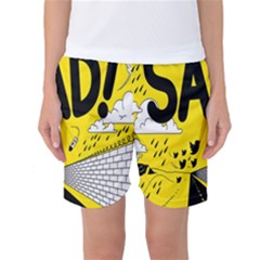 Have Meant  Tech Science Future Sad Yellow Street Women s Basketball Shorts by Mariart