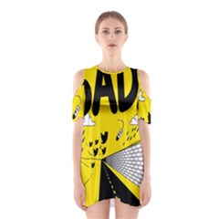 Have Meant  Tech Science Future Sad Yellow Street Shoulder Cutout One Piece by Mariart