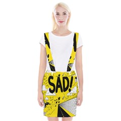 Have Meant  Tech Science Future Sad Yellow Street Braces Suspender Skirt by Mariart