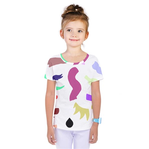 Plushie Color Rainbow Brown Purple Yellow Green Black Kids  One Piece Tee by Mariart