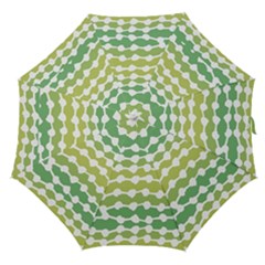 Polkadot Polka Circle Round Line Wave Chevron Waves Green White Straight Umbrellas by Mariart