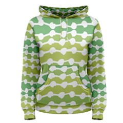 Polkadot Polka Circle Round Line Wave Chevron Waves Green White Women s Pullover Hoodie by Mariart