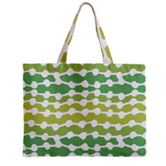 Polkadot Polka Circle Round Line Wave Chevron Waves Green White Zipper Mini Tote Bag by Mariart