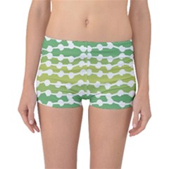 Polkadot Polka Circle Round Line Wave Chevron Waves Green White Boyleg Bikini Bottoms by Mariart