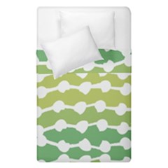 Polkadot Polka Circle Round Line Wave Chevron Waves Green White Duvet Cover Double Side (single Size) by Mariart