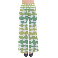 Polkadot Polka Circle Round Line Wave Chevron Waves Green White Pants by Mariart