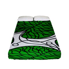 Leaf Green Fitted Sheet (full/ Double Size)