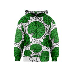 Leaf Green Kids  Zipper Hoodie by Mariart